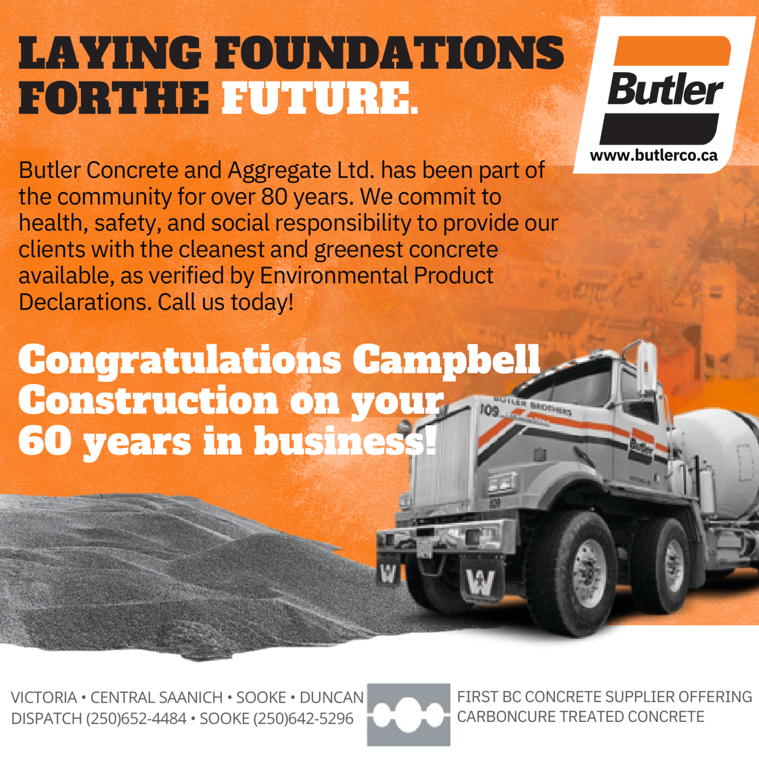 CAMPBELL CONSTRUCTION BUILDING FOR 60 YEARS AND INTO THE FUTURE
